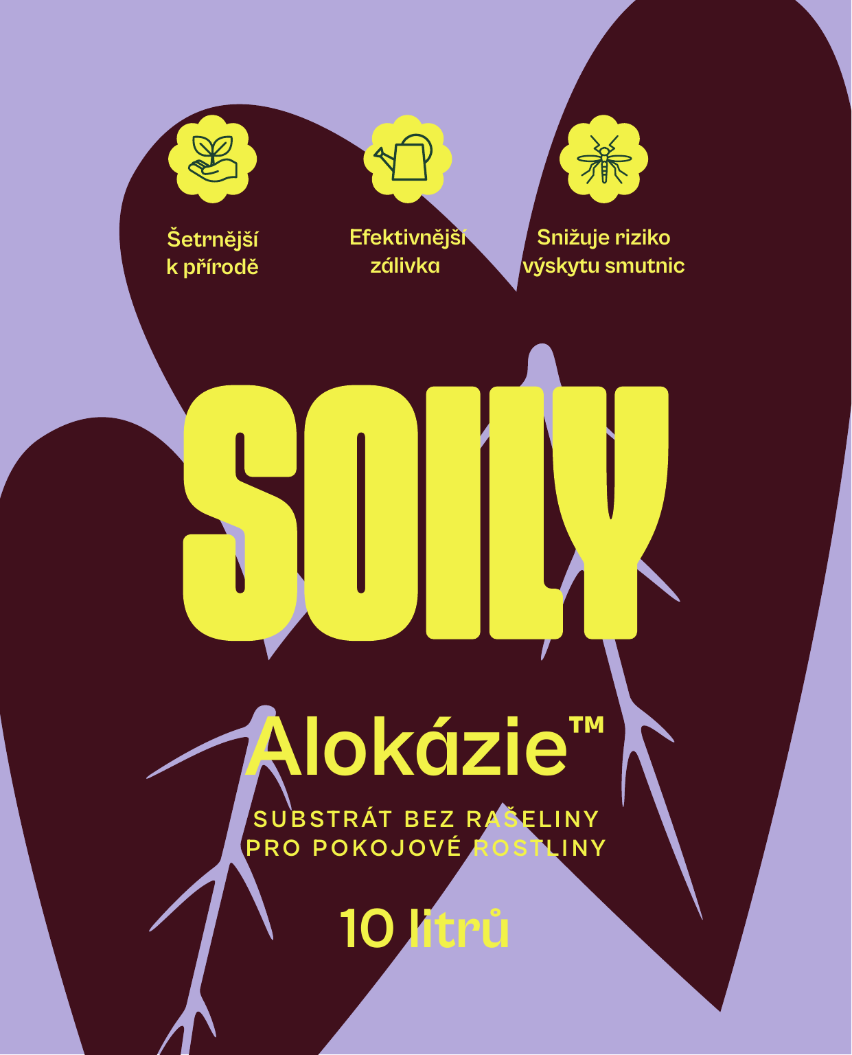 Soily ALOKÁZIE — přední etiketa