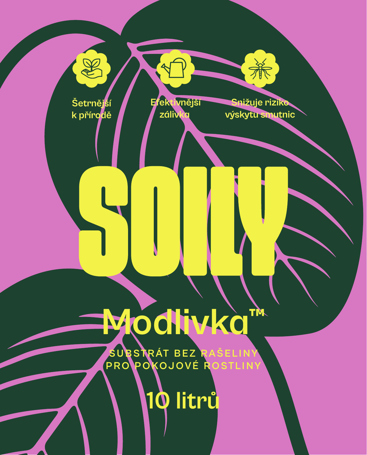 Soily MODLIVKA — přední etiketa