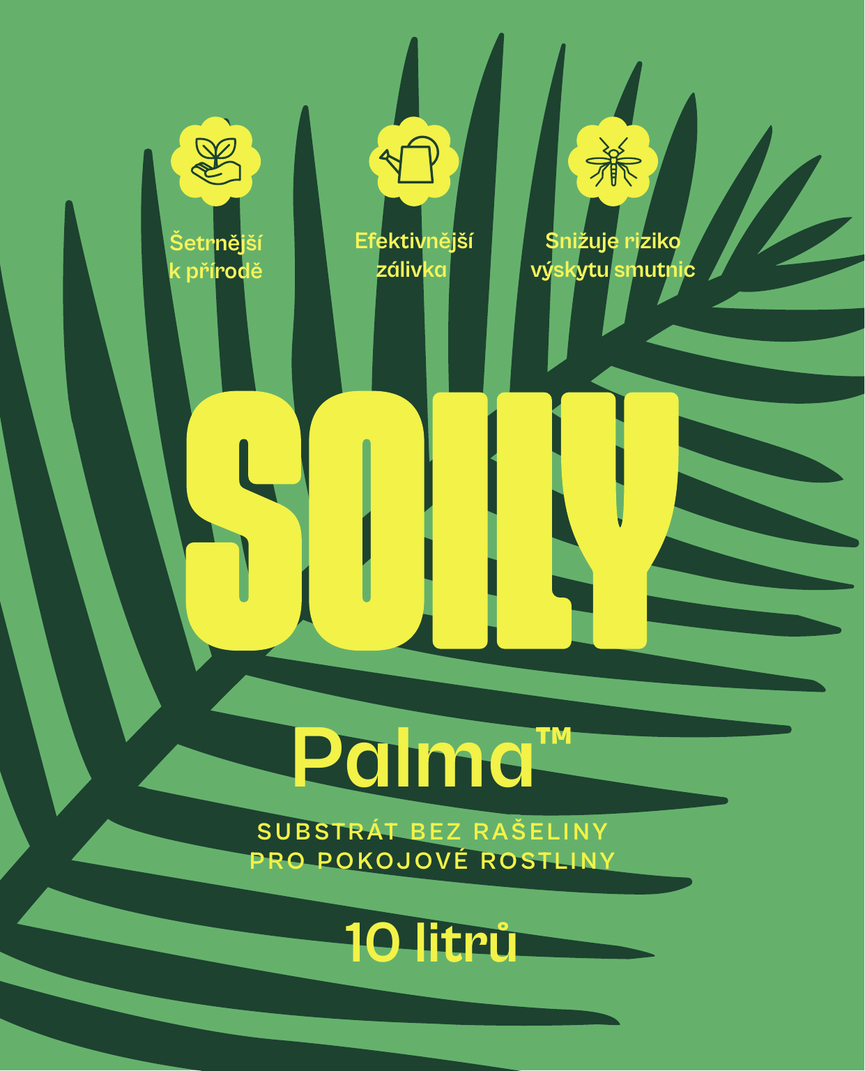 Soily PALMA — přední etiketa