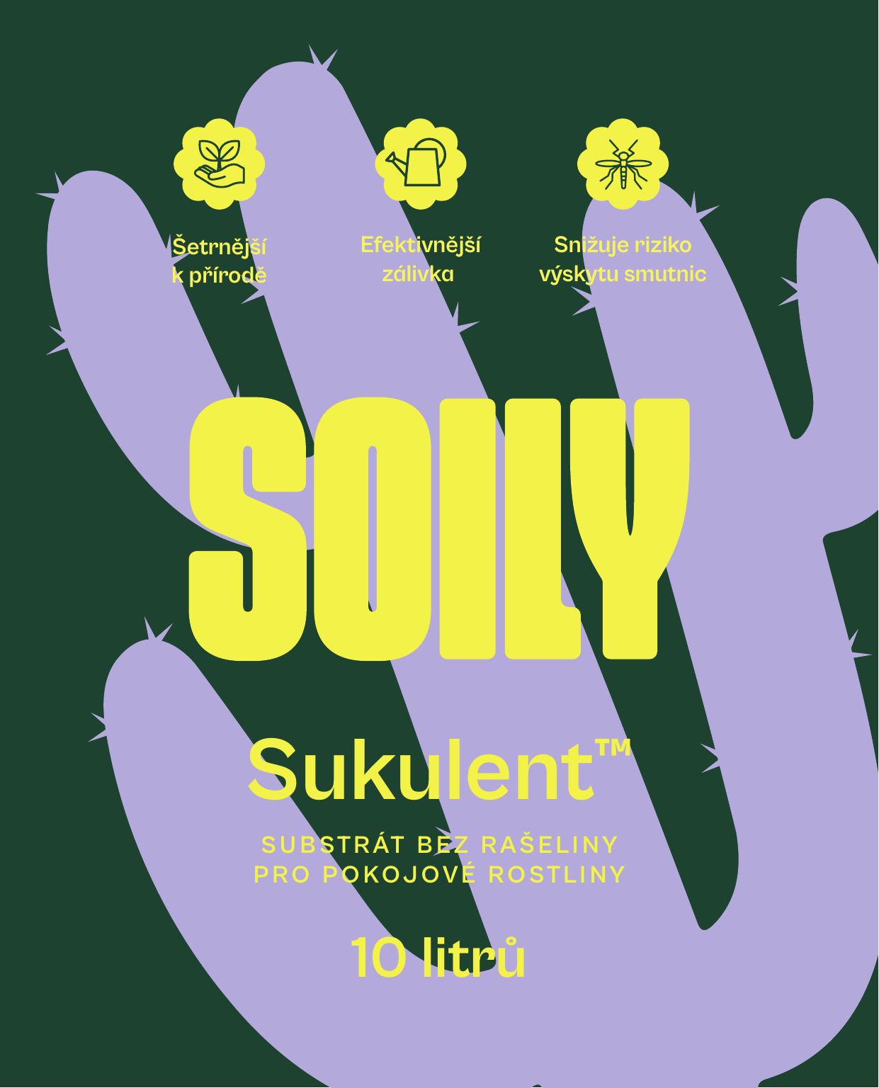 Soily SUKULENT — přední etiketa
